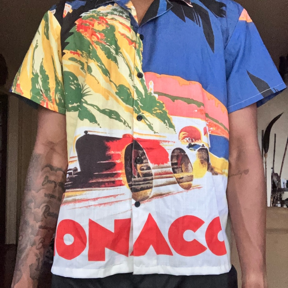 Monaco Graphic Men's Shirt - Multicolor